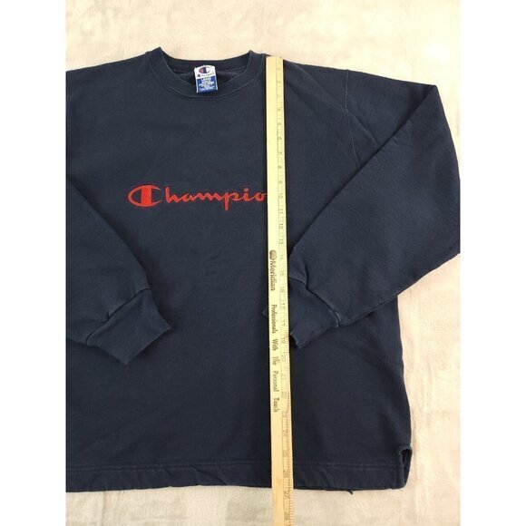 Vintage 80s Champion Sweatshirt Script Mens Large Spellout - Picture 7 of 8